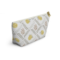 Lemon Tile Accessory Pouch w T-bottom in Gray